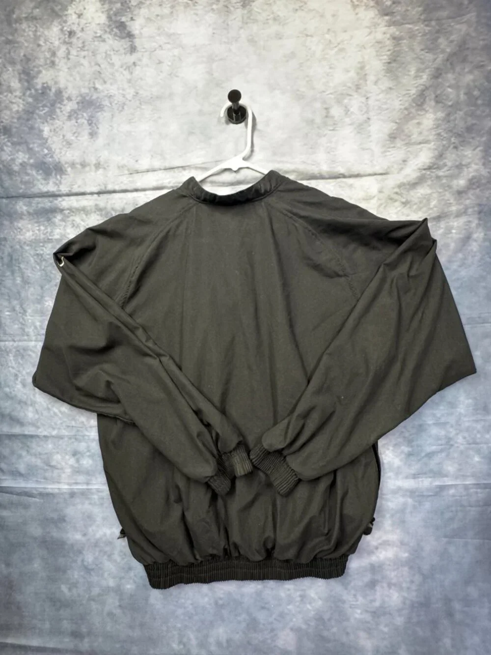 Vintage Nike Sweater Mens Black Windbreaker Rain Half Button Golfing Small